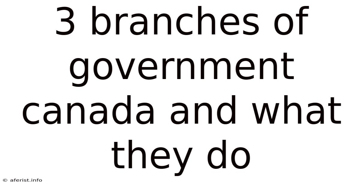 3 Branches Of Government Canada And What They Do