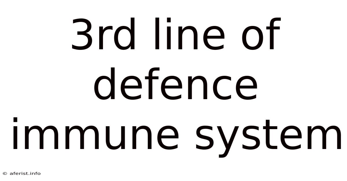 3rd Line Of Defence Immune System