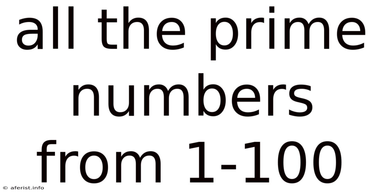 All The Prime Numbers From 1-100