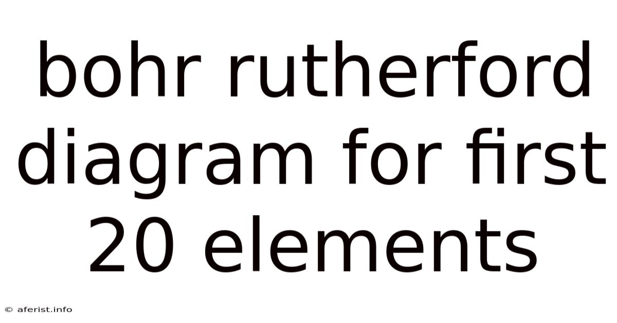 Bohr Rutherford Diagram For First 20 Elements