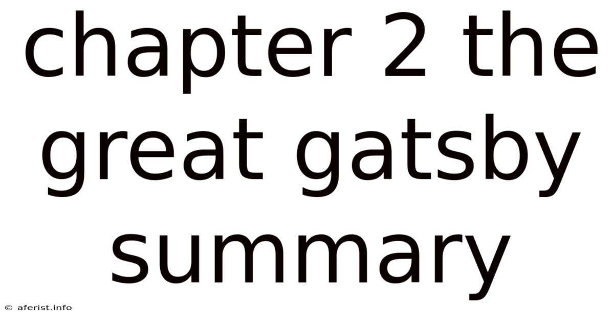 Chapter 2 The Great Gatsby Summary