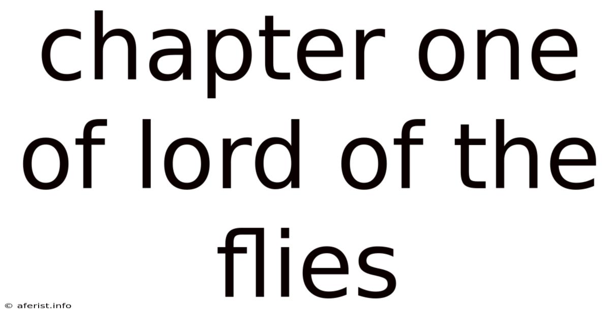 Chapter One Of Lord Of The Flies