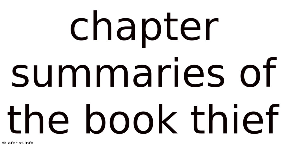 Chapter Summaries Of The Book Thief