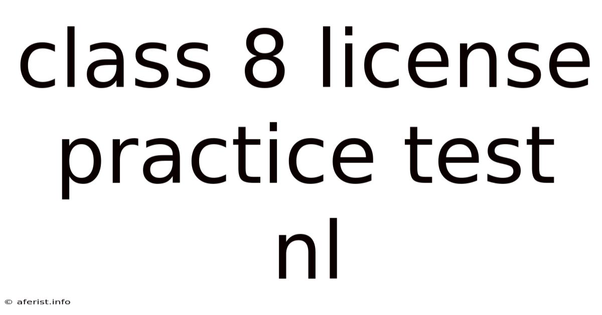 Class 8 License Practice Test Nl