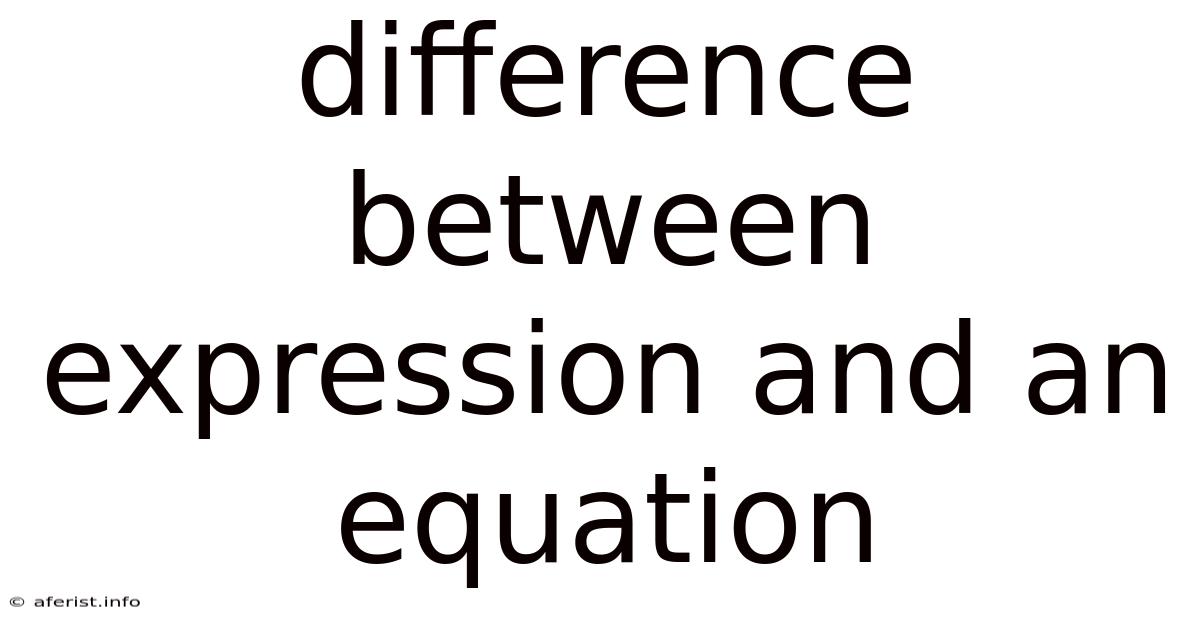 Difference Between Expression And An Equation