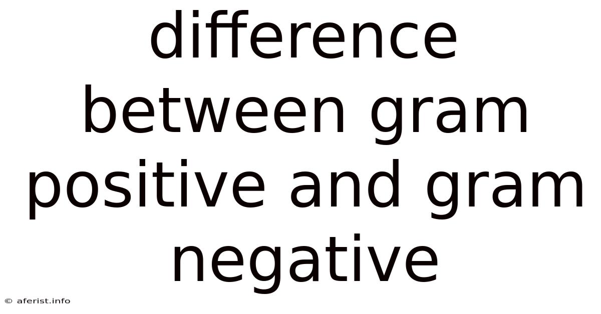 Difference Between Gram Positive And Gram Negative