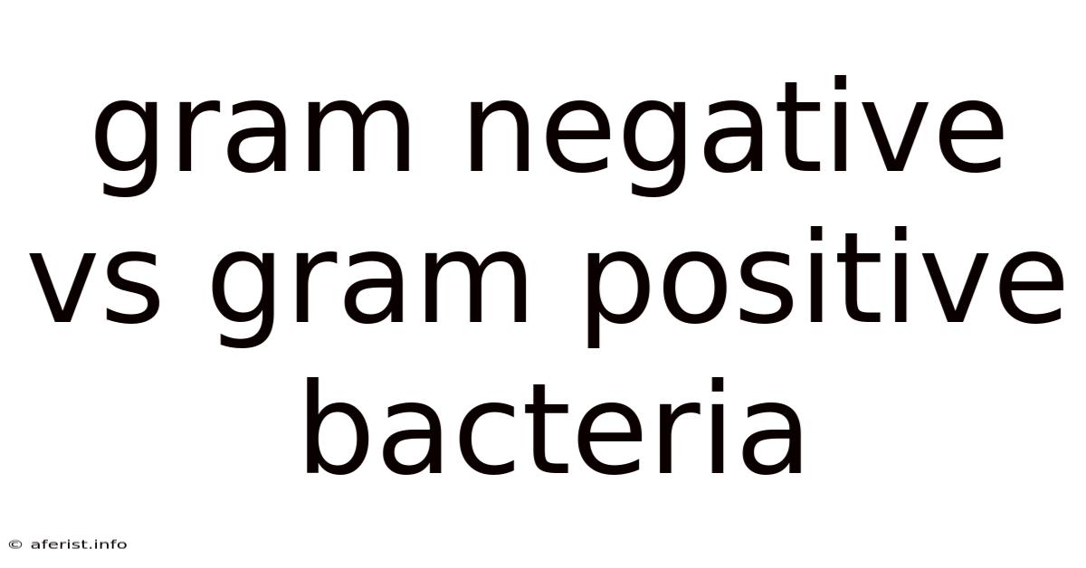 Gram Negative Vs Gram Positive Bacteria