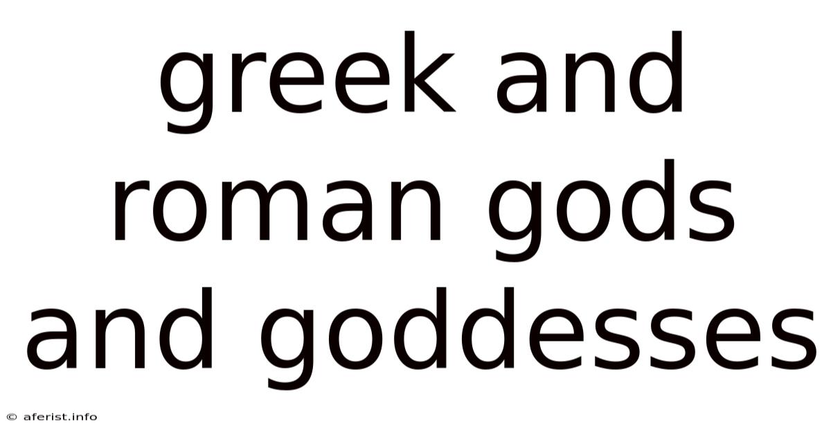 Greek And Roman Gods And Goddesses