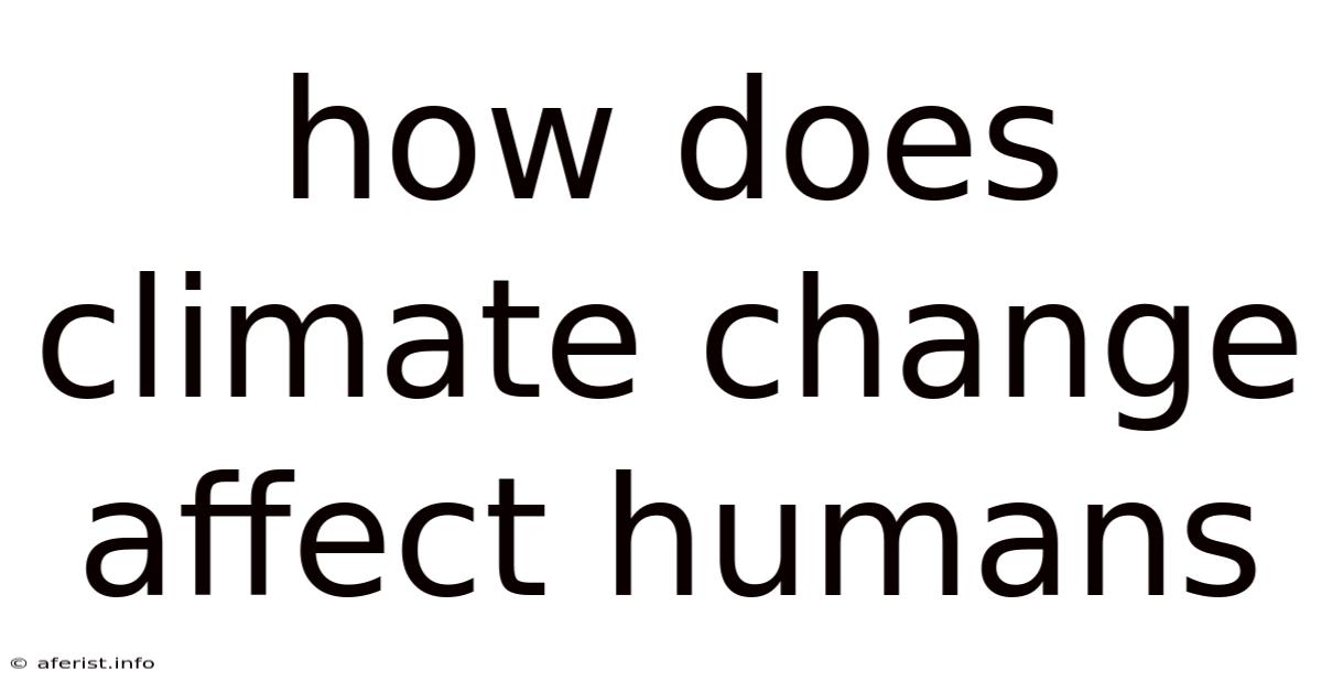 How Does Climate Change Affect Humans
