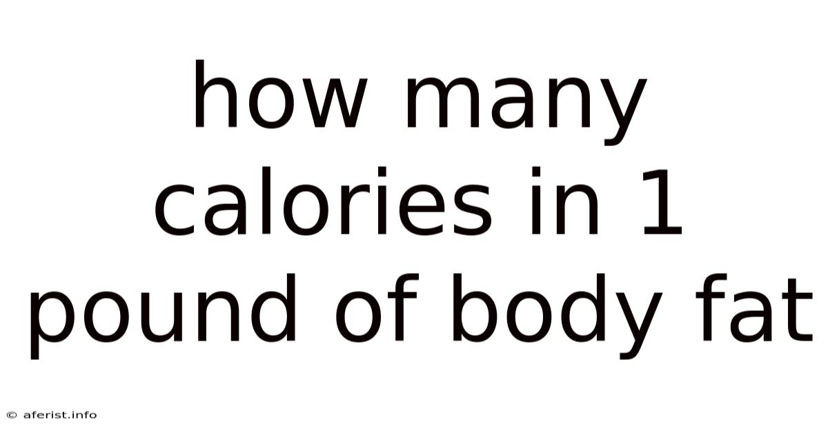 How Many Calories In 1 Pound Of Body Fat