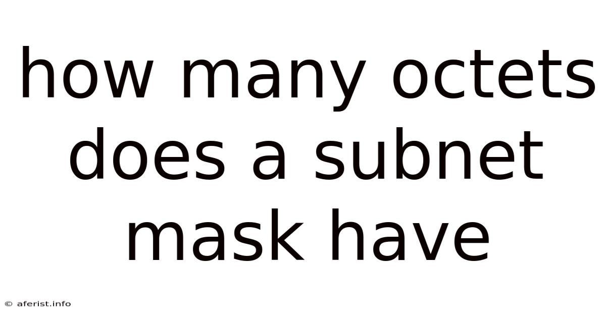 How Many Octets Does A Subnet Mask Have