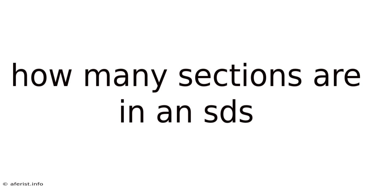 How Many Sections Are In An Sds