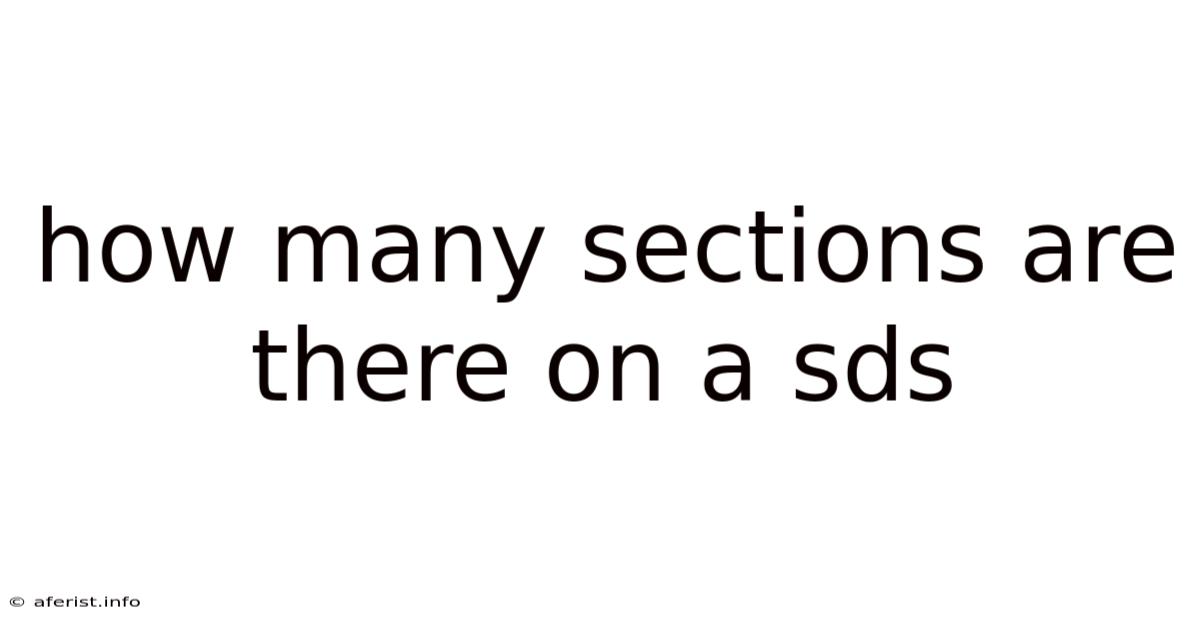 How Many Sections Are There On A Sds