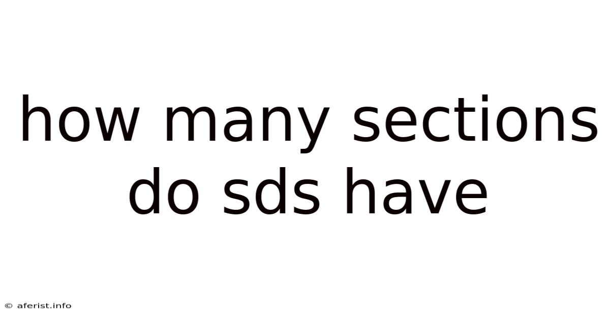 How Many Sections Do Sds Have