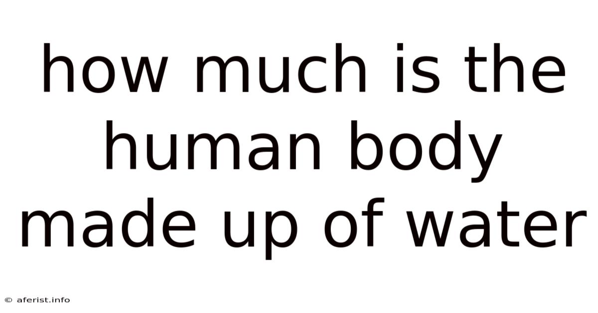 How Much Is The Human Body Made Up Of Water