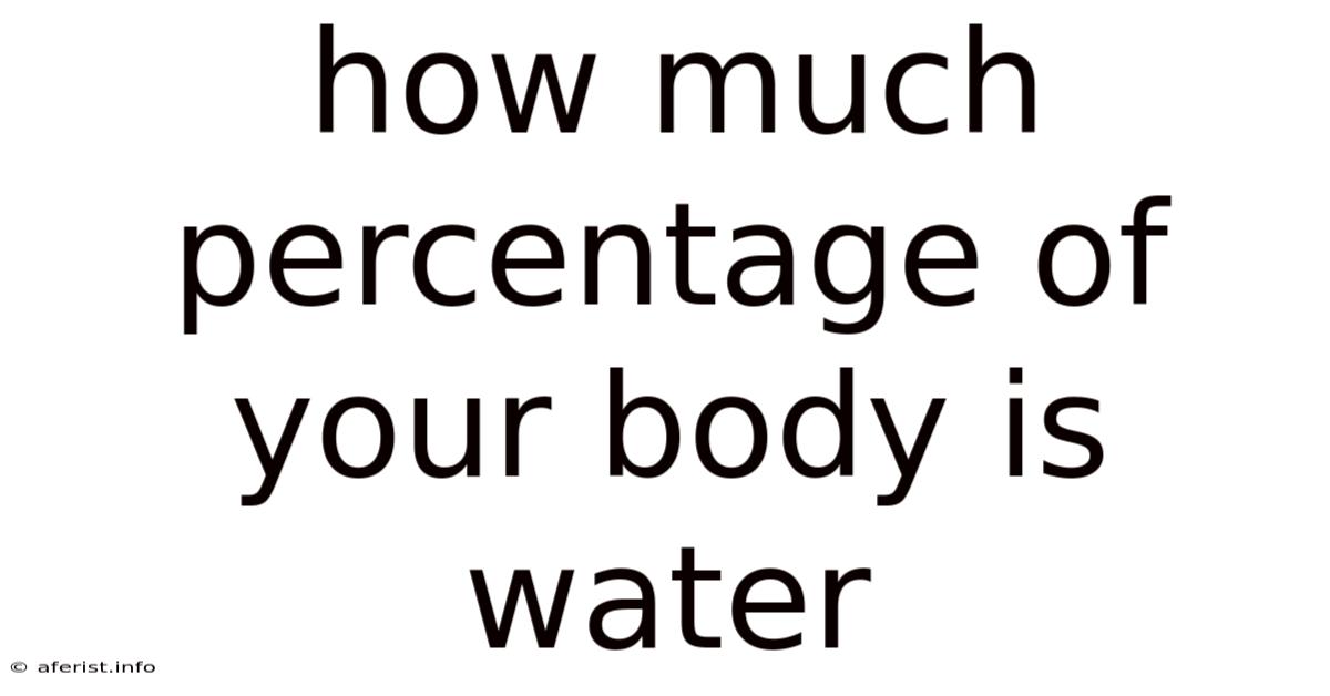 How Much Percentage Of Your Body Is Water
