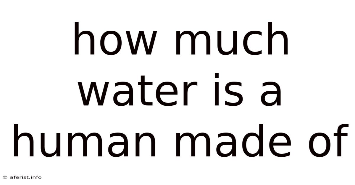 How Much Water Is A Human Made Of