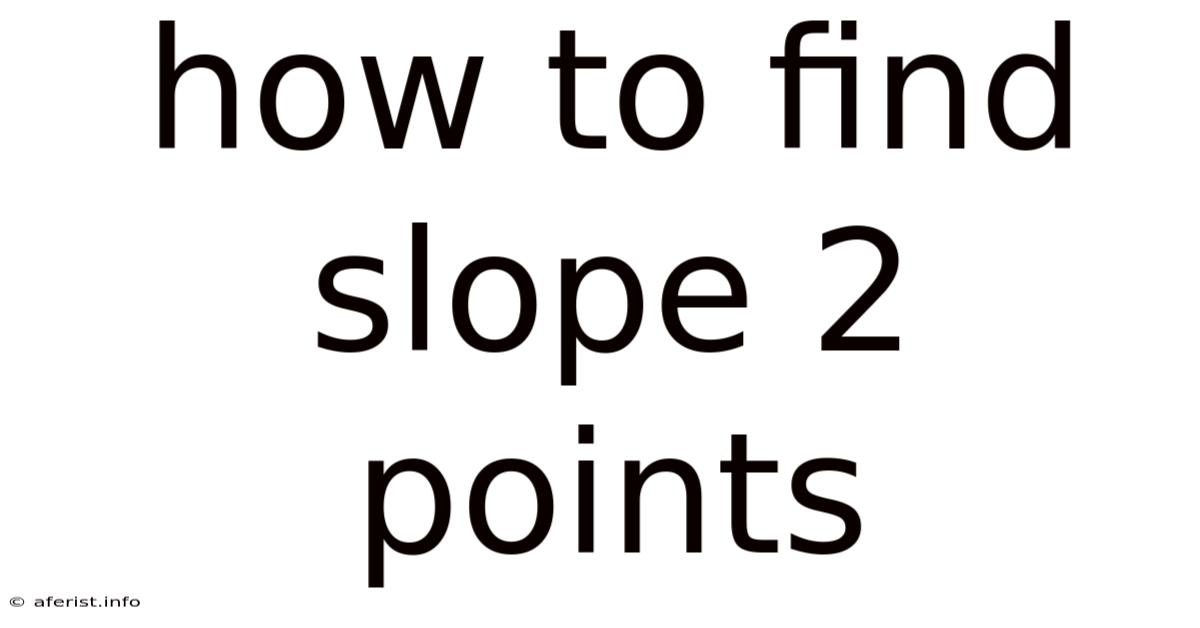 How To Find Slope 2 Points