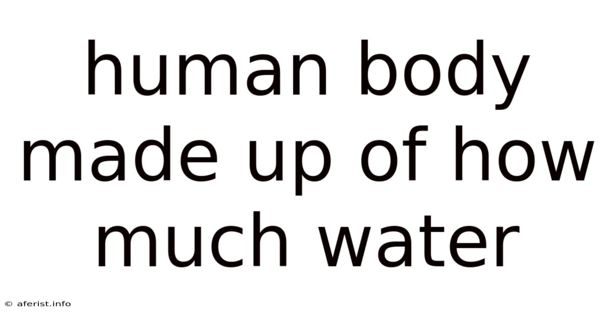 Human Body Made Up Of How Much Water