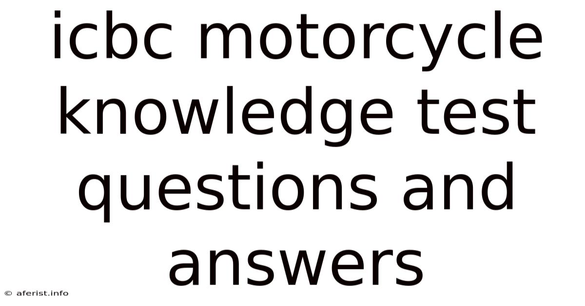Icbc Motorcycle Knowledge Test Questions And Answers