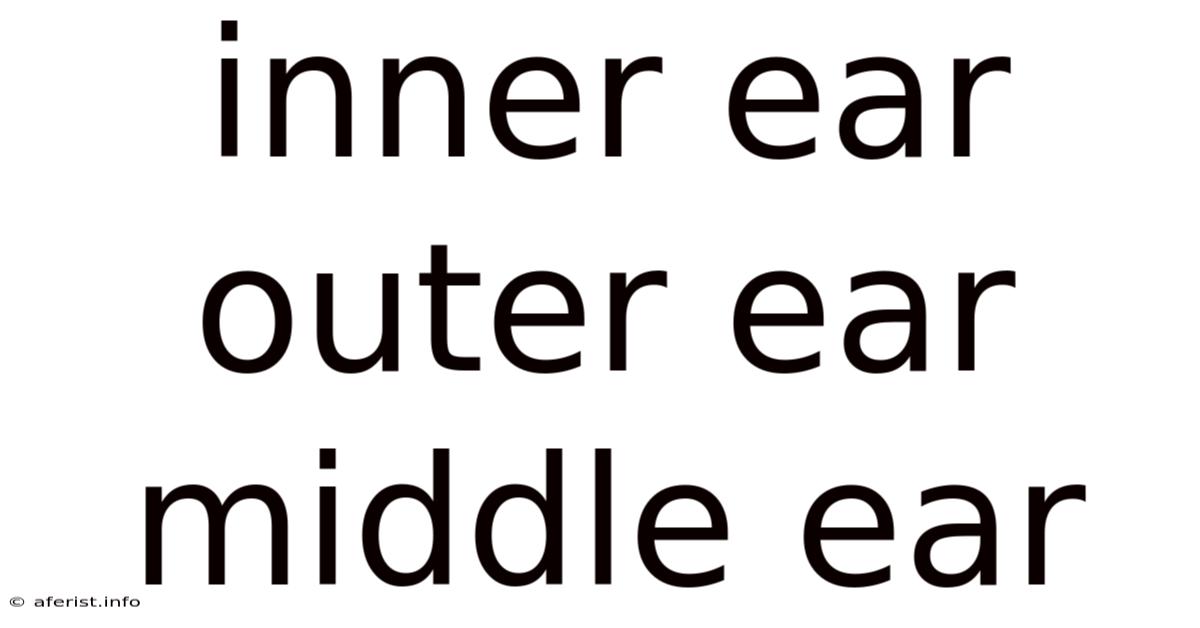 Inner Ear Outer Ear Middle Ear
