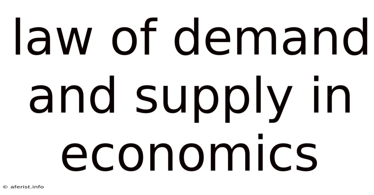 Law Of Demand And Supply In Economics
