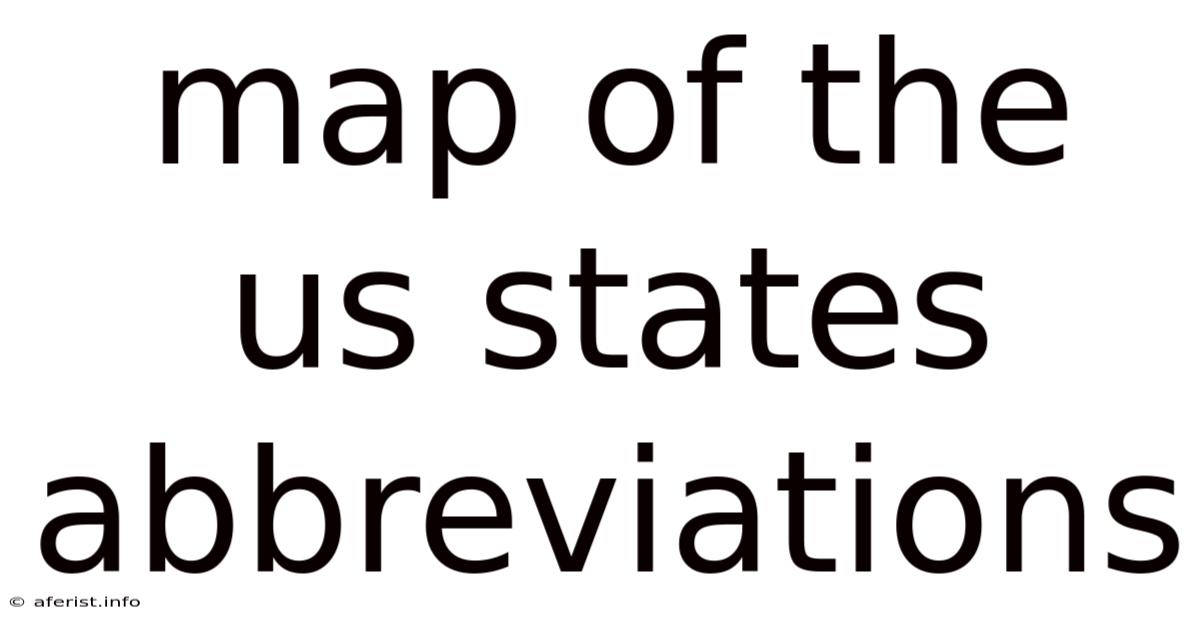 Map Of The Us States Abbreviations