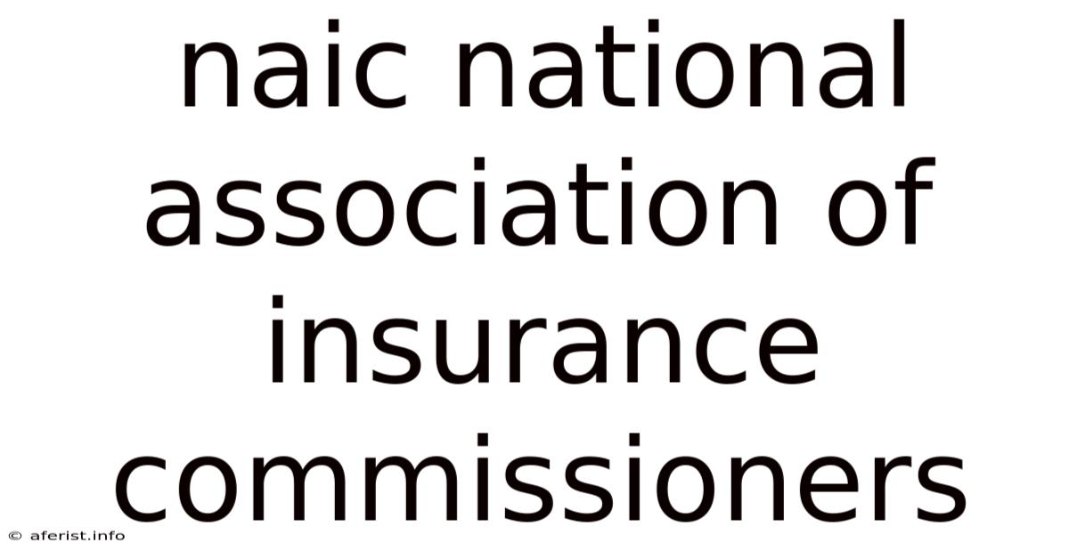 Naic National Association Of Insurance Commissioners