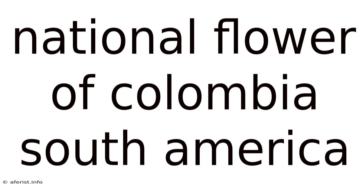 National Flower Of Colombia South America
