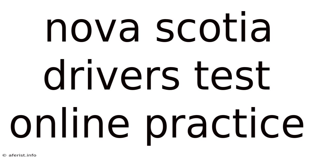 Nova Scotia Drivers Test Online Practice