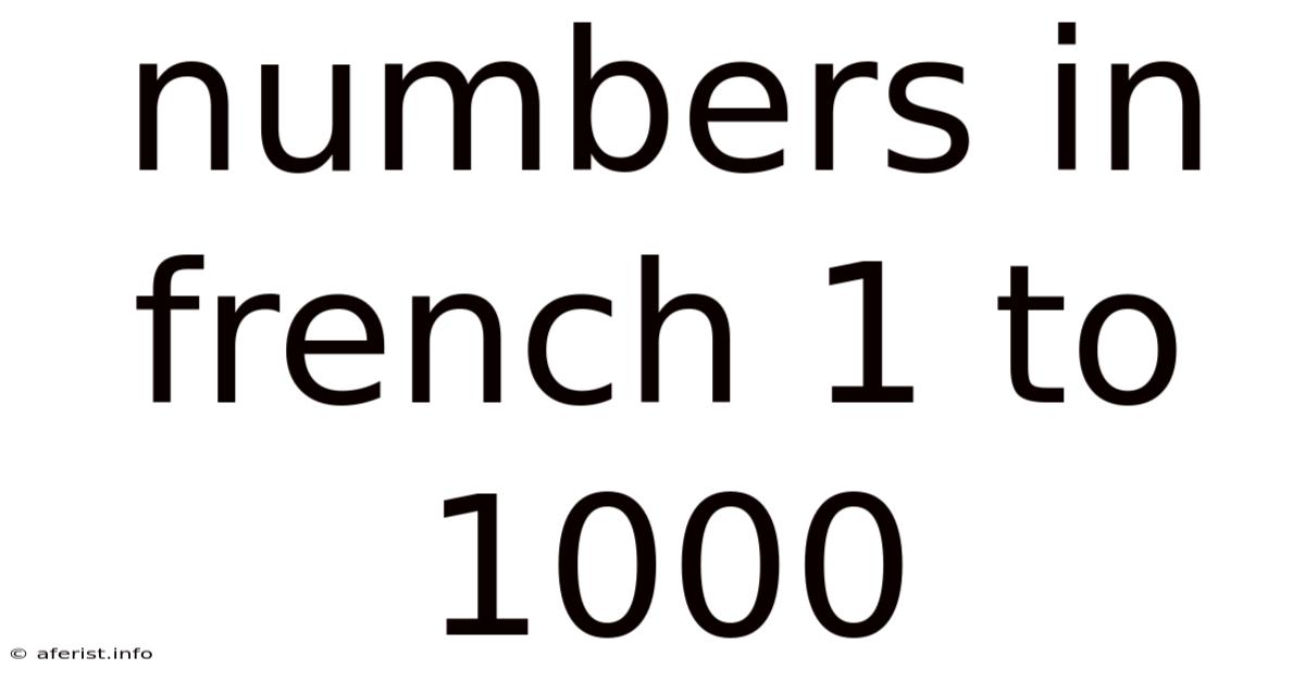 Numbers In French 1 To 1000