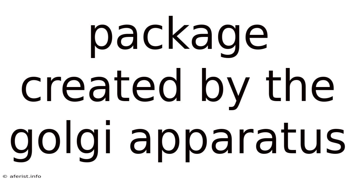Package Created By The Golgi Apparatus