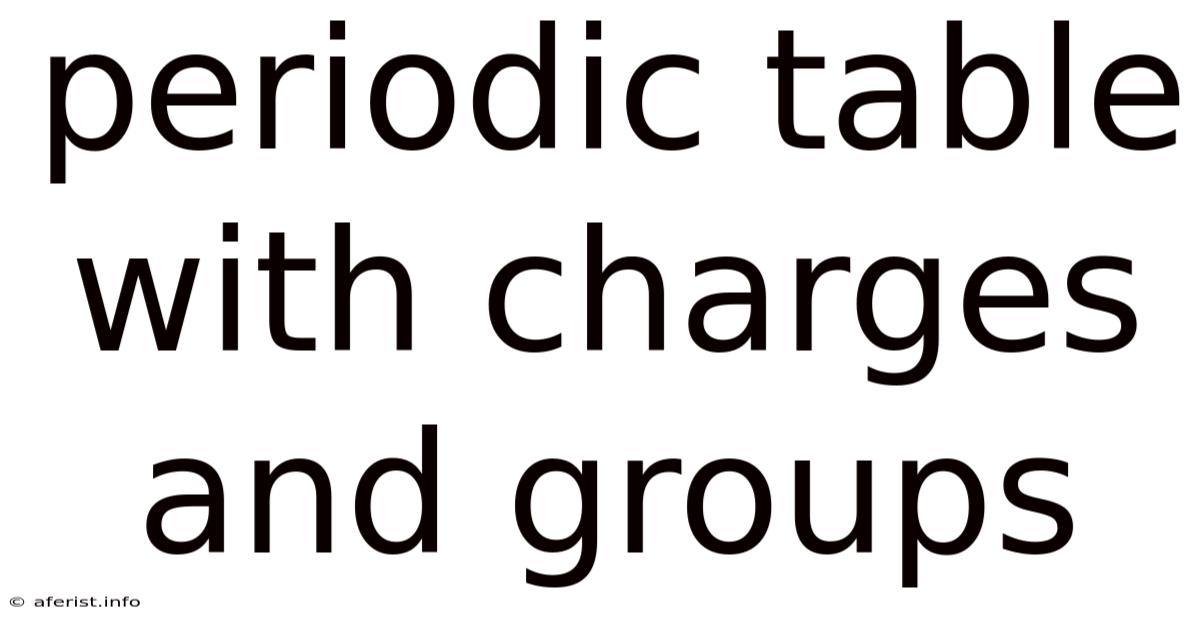 Periodic Table With Charges And Groups