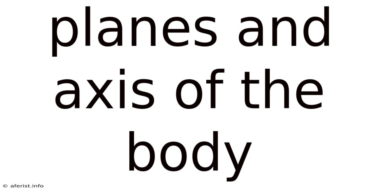 Planes And Axis Of The Body