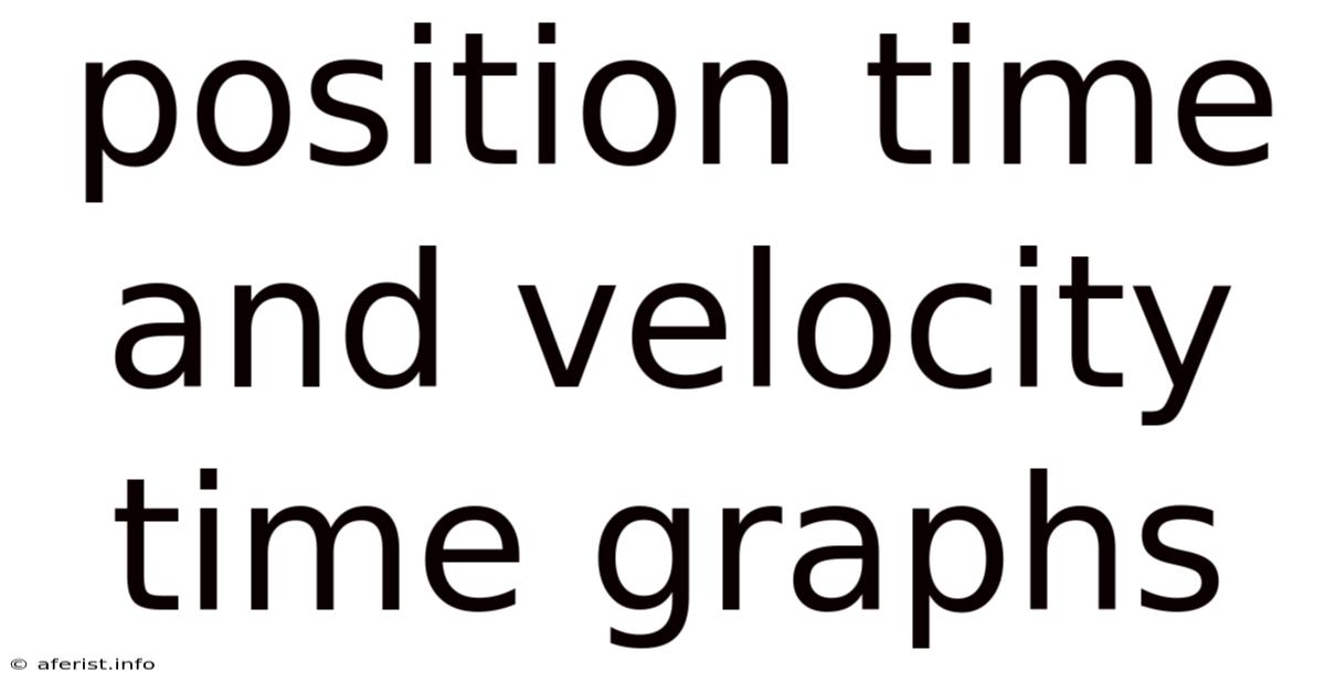 Position Time And Velocity Time Graphs