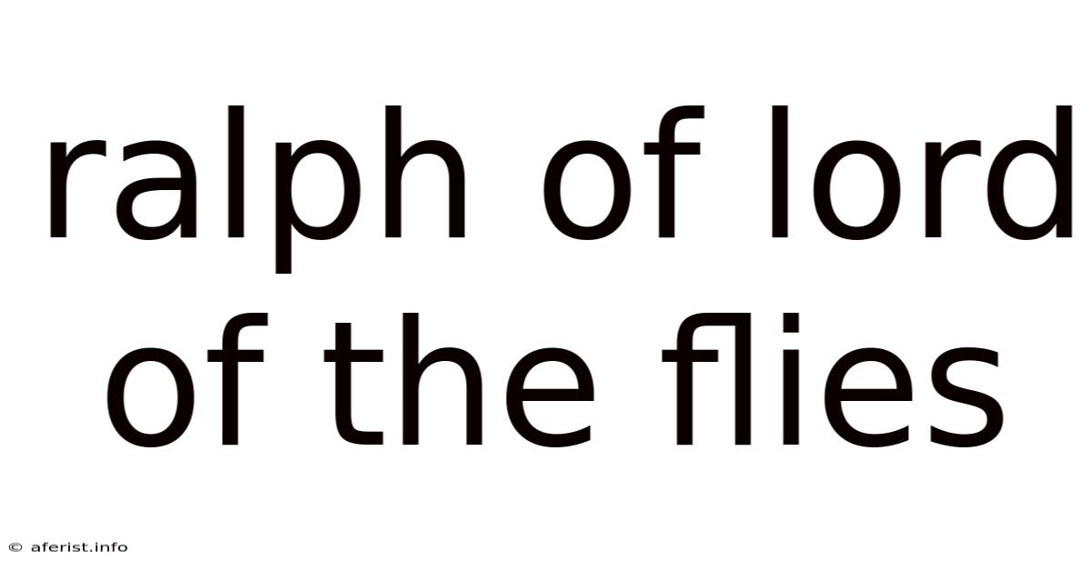 Ralph Of Lord Of The Flies