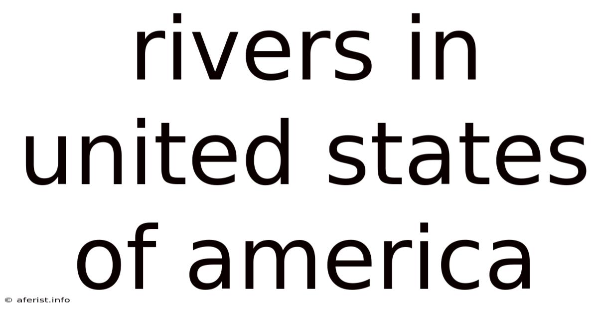 Rivers In United States Of America