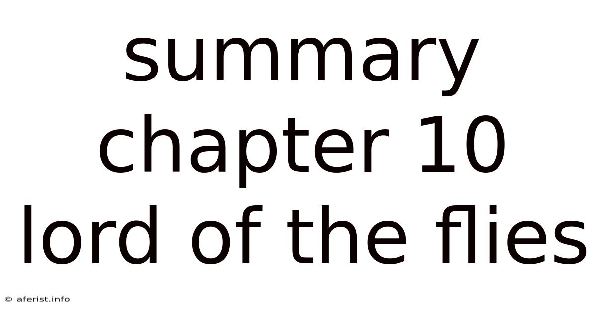 Summary Chapter 10 Lord Of The Flies