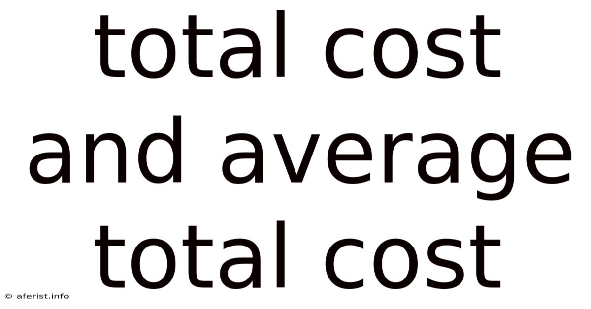 Total Cost And Average Total Cost