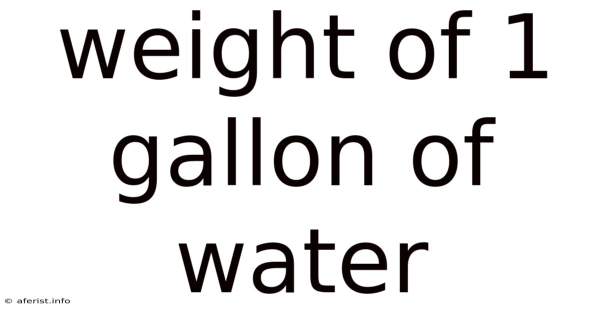 Weight Of 1 Gallon Of Water