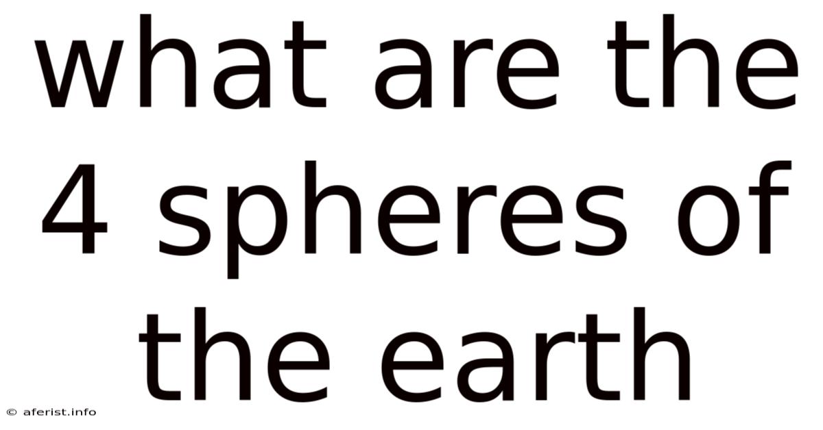 What Are The 4 Spheres Of The Earth