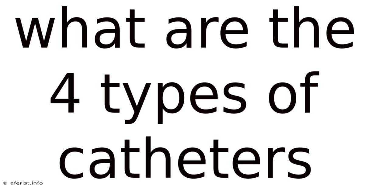 What Are The 4 Types Of Catheters