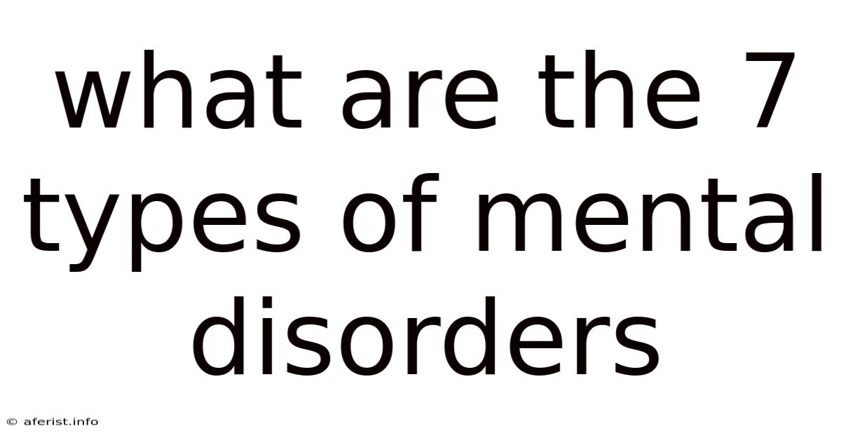 What Are The 7 Types Of Mental Disorders