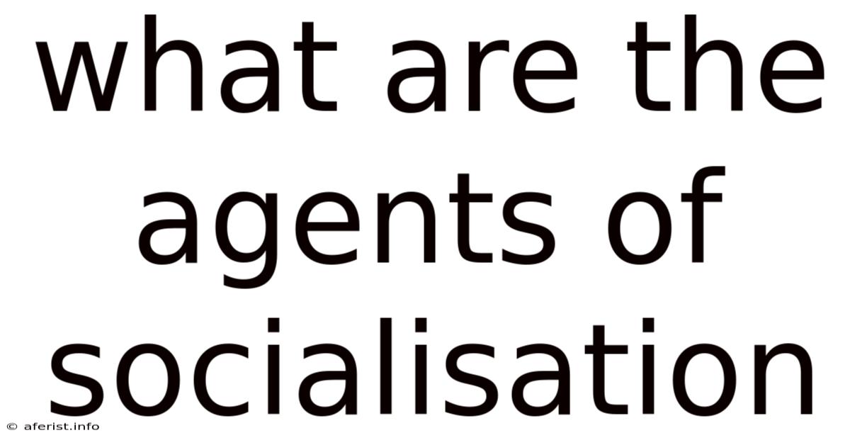 What Are The Agents Of Socialisation