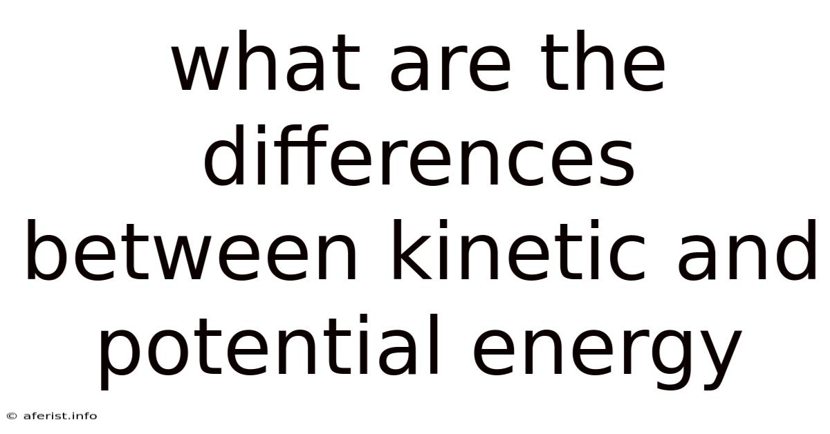 What Are The Differences Between Kinetic And Potential Energy