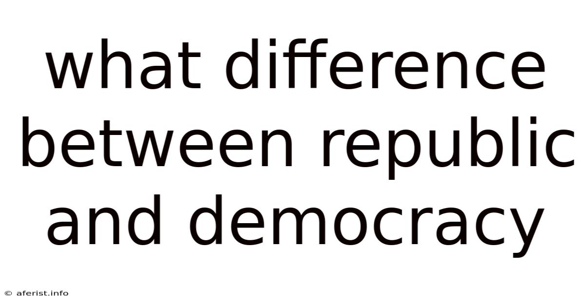 What Difference Between Republic And Democracy