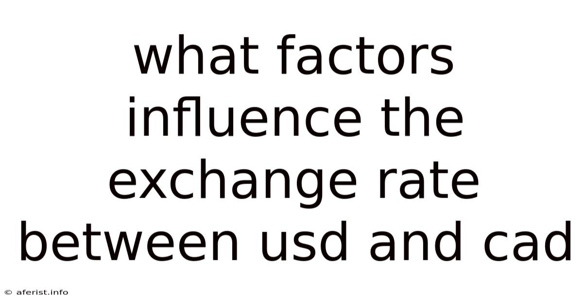 What Factors Influence The Exchange Rate Between Usd And Cad