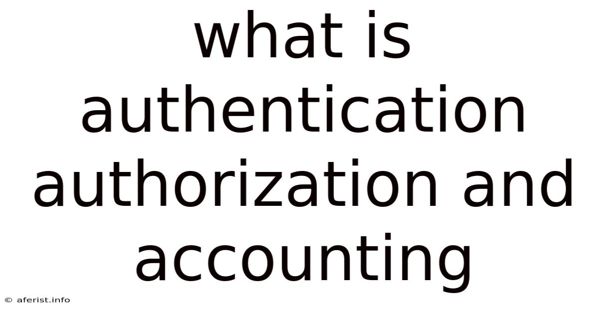 What Is Authentication Authorization And Accounting