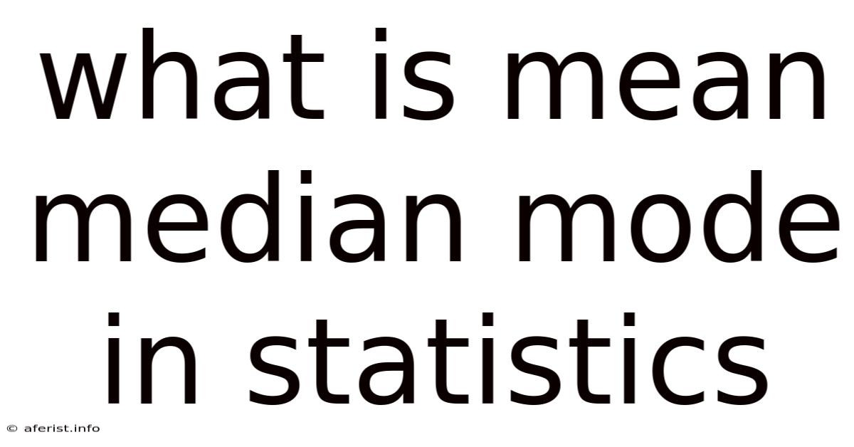 What Is Mean Median Mode In Statistics