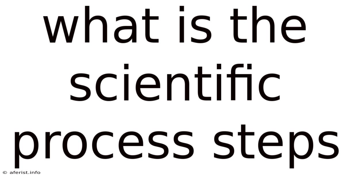 What Is The Scientific Process Steps